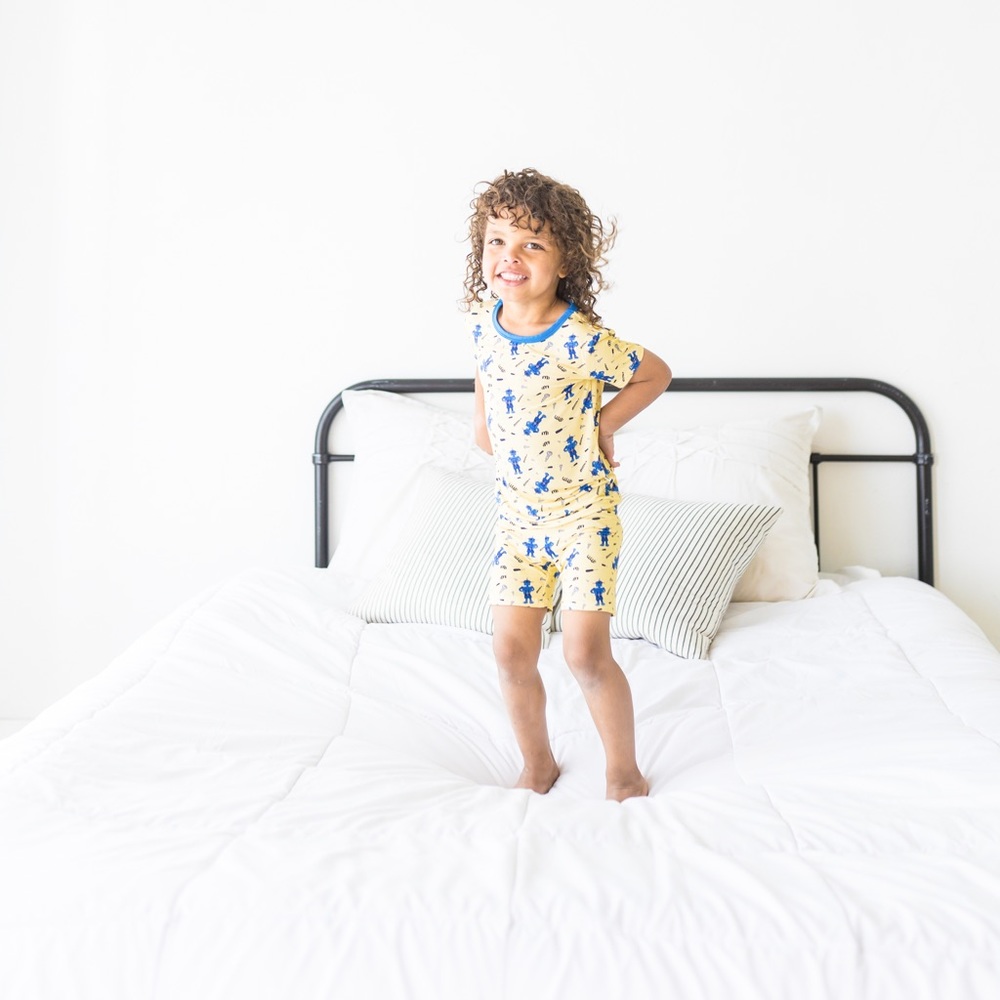 Robots bamboo viscose two pieces shorts sets